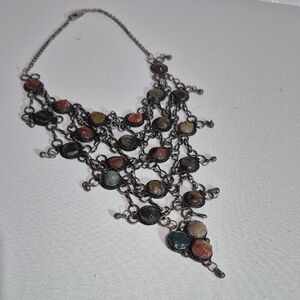 Bohemian Multicolor Statement Bib Necklace